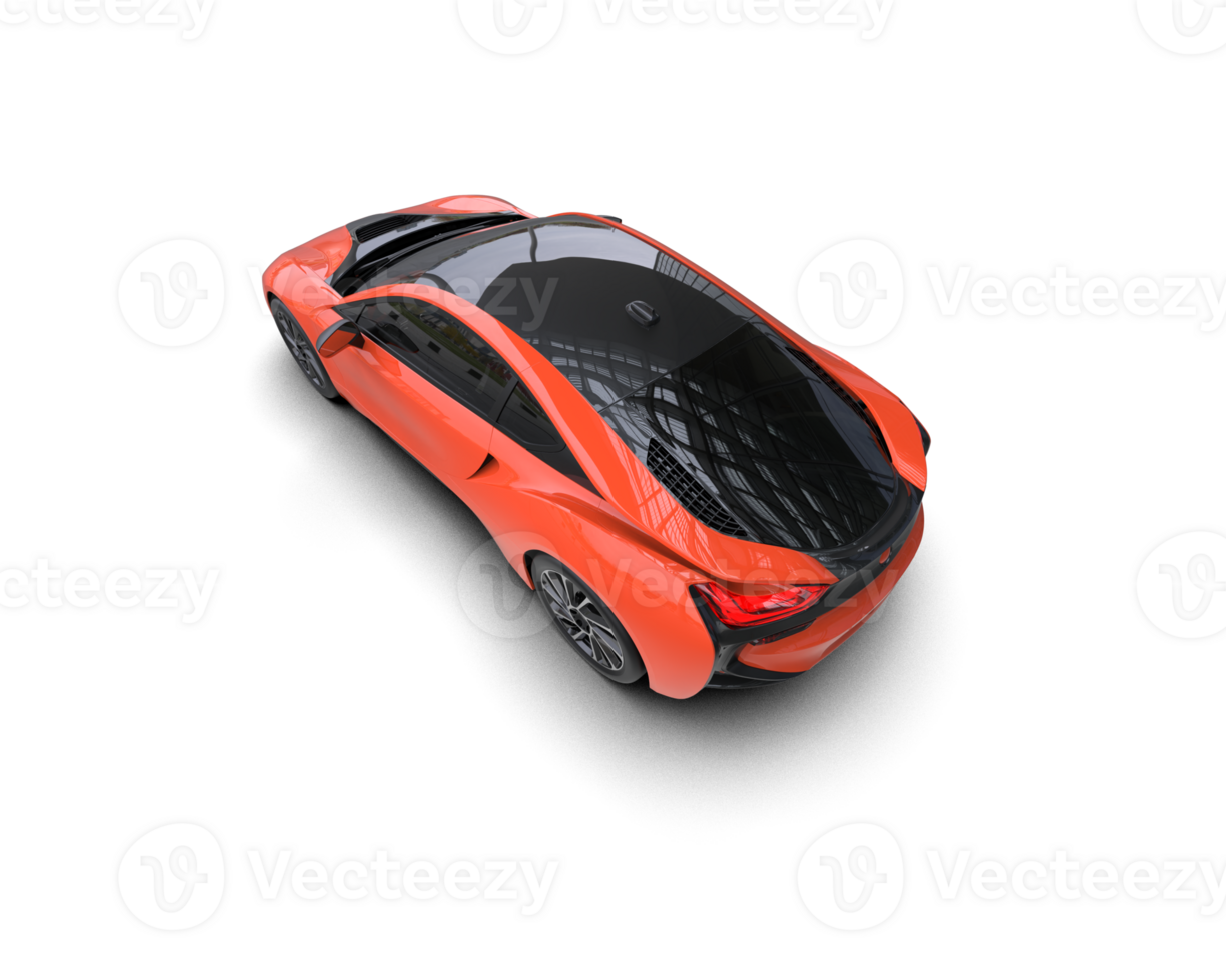 Realistic sport car isolated on background. 3d rendering - illustration png