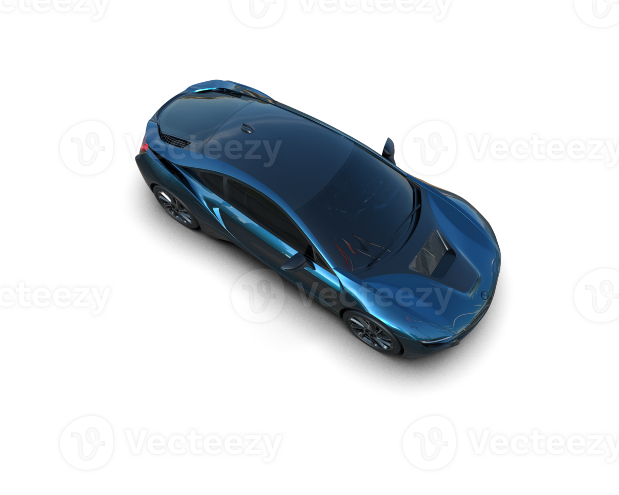 Realistic sport car isolated on background. 3d rendering - illustration png