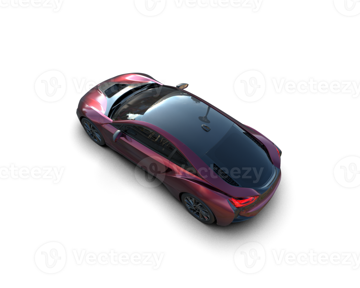 Realistic sport car isolated on background. 3d rendering - illustration png