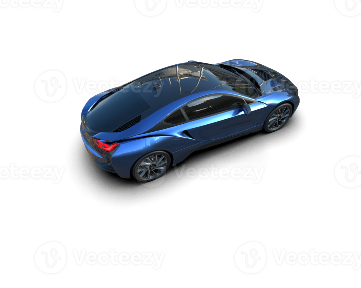 Realistic sport car isolated on background. 3d rendering - illustration png
