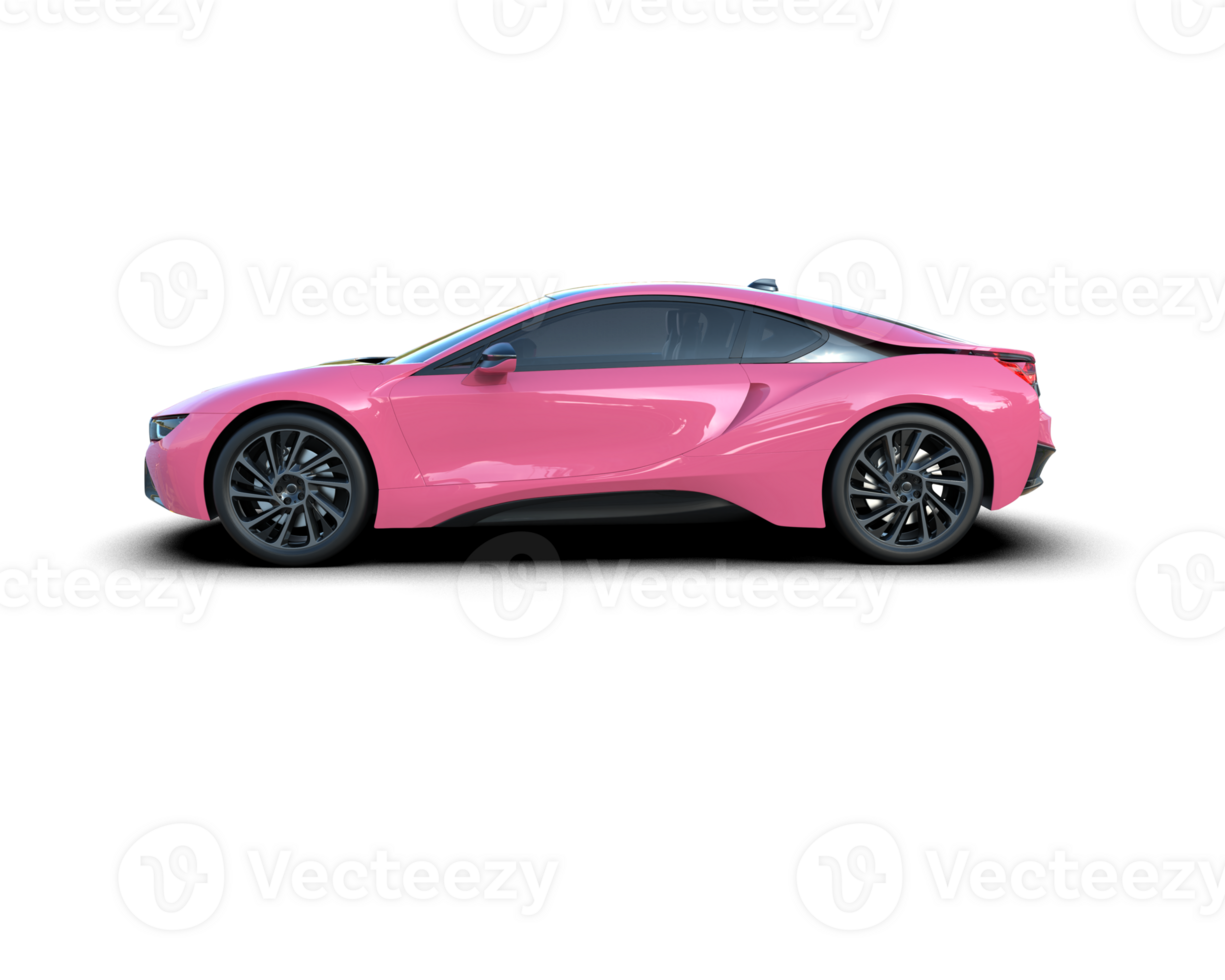 Realistic sport car isolated on background. 3d rendering - illustration png