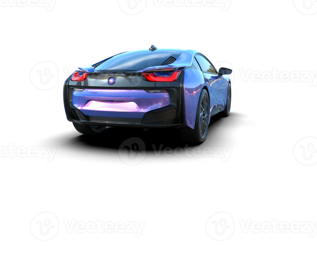 Realistic sport car isolated on background. 3d rendering - illustration png