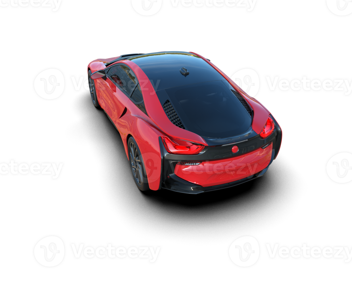 Realistic sport car isolated on background. 3d rendering - illustration png