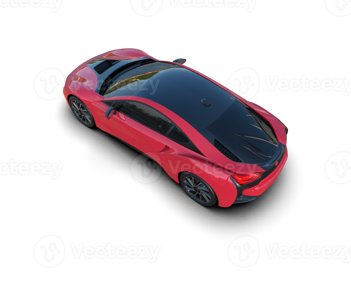 Realistic sport car isolated on background. 3d rendering - illustration png