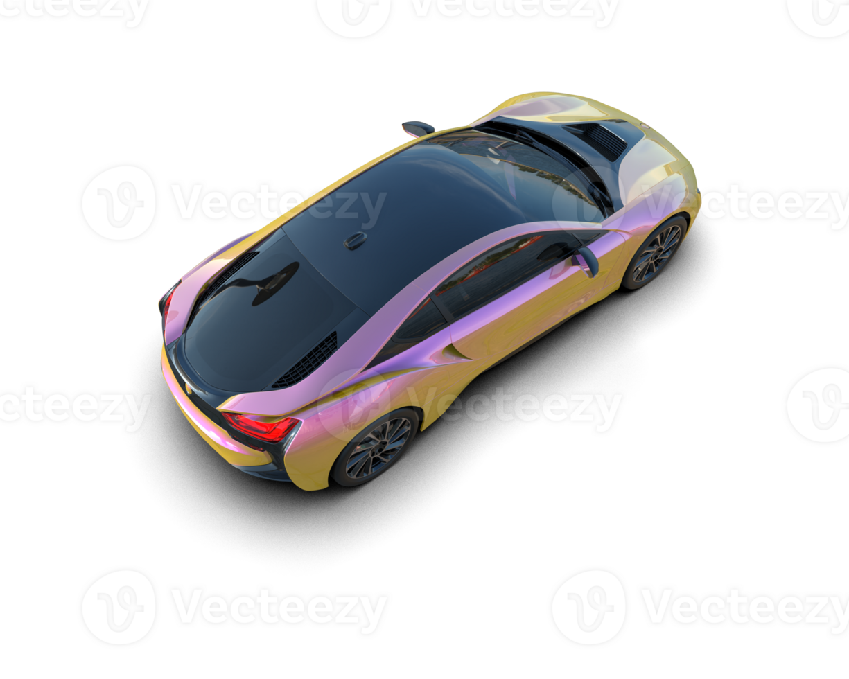 Realistic sport car isolated on background. 3d rendering - illustration png