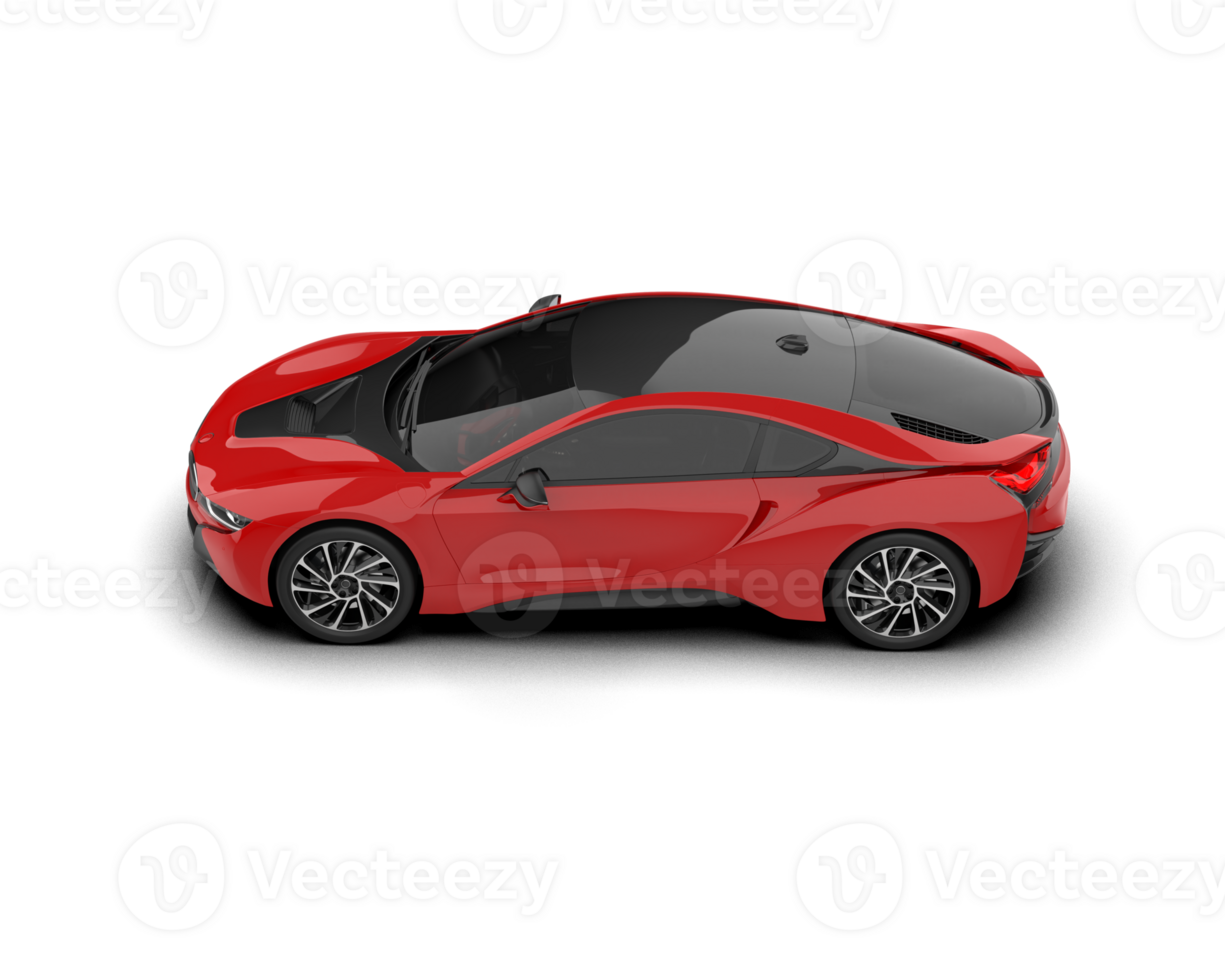Realistic sport car isolated on background. 3d rendering - illustration png