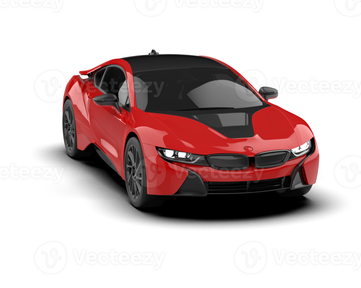Realistic sport car isolated on background. 3d rendering - illustration png