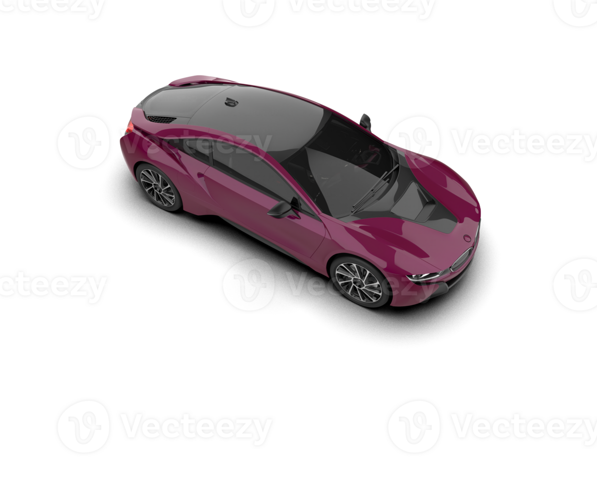 Realistic sport car isolated on background. 3d rendering - illustration png