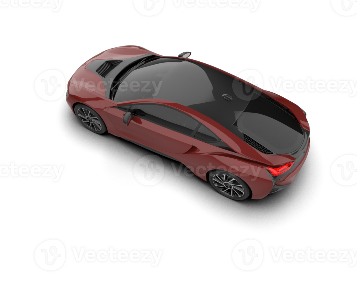 Realistic sport car isolated on background. 3d rendering - illustration png