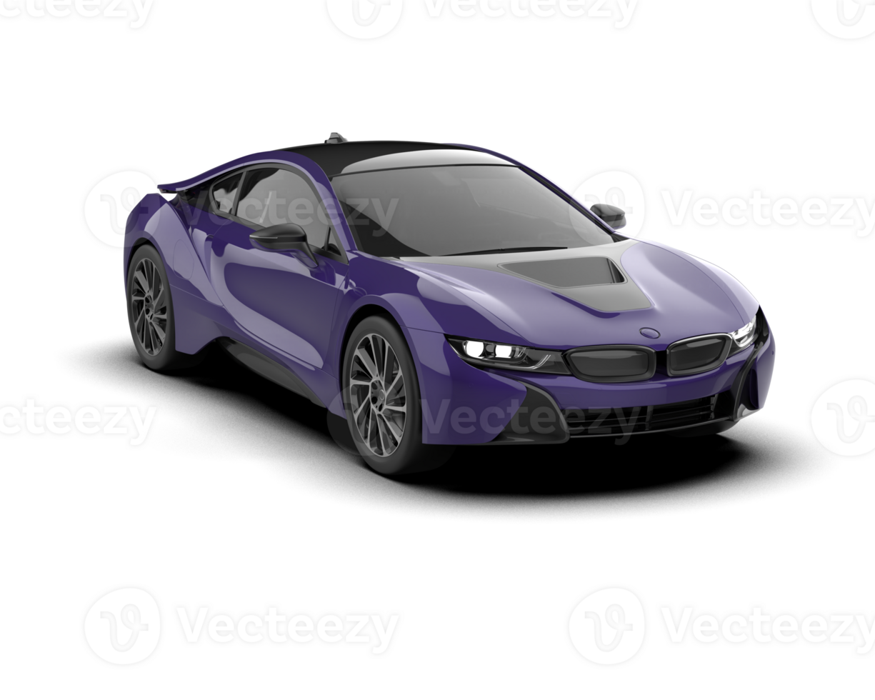 Realistic sport car isolated on background. 3d rendering - illustration png