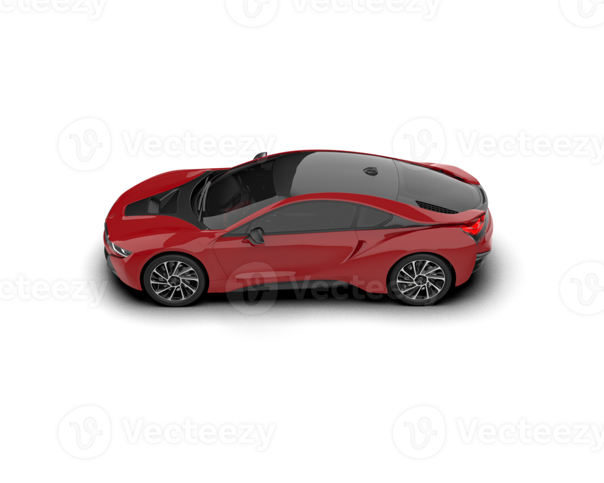 Realistic sport car isolated on background. 3d rendering - illustration png