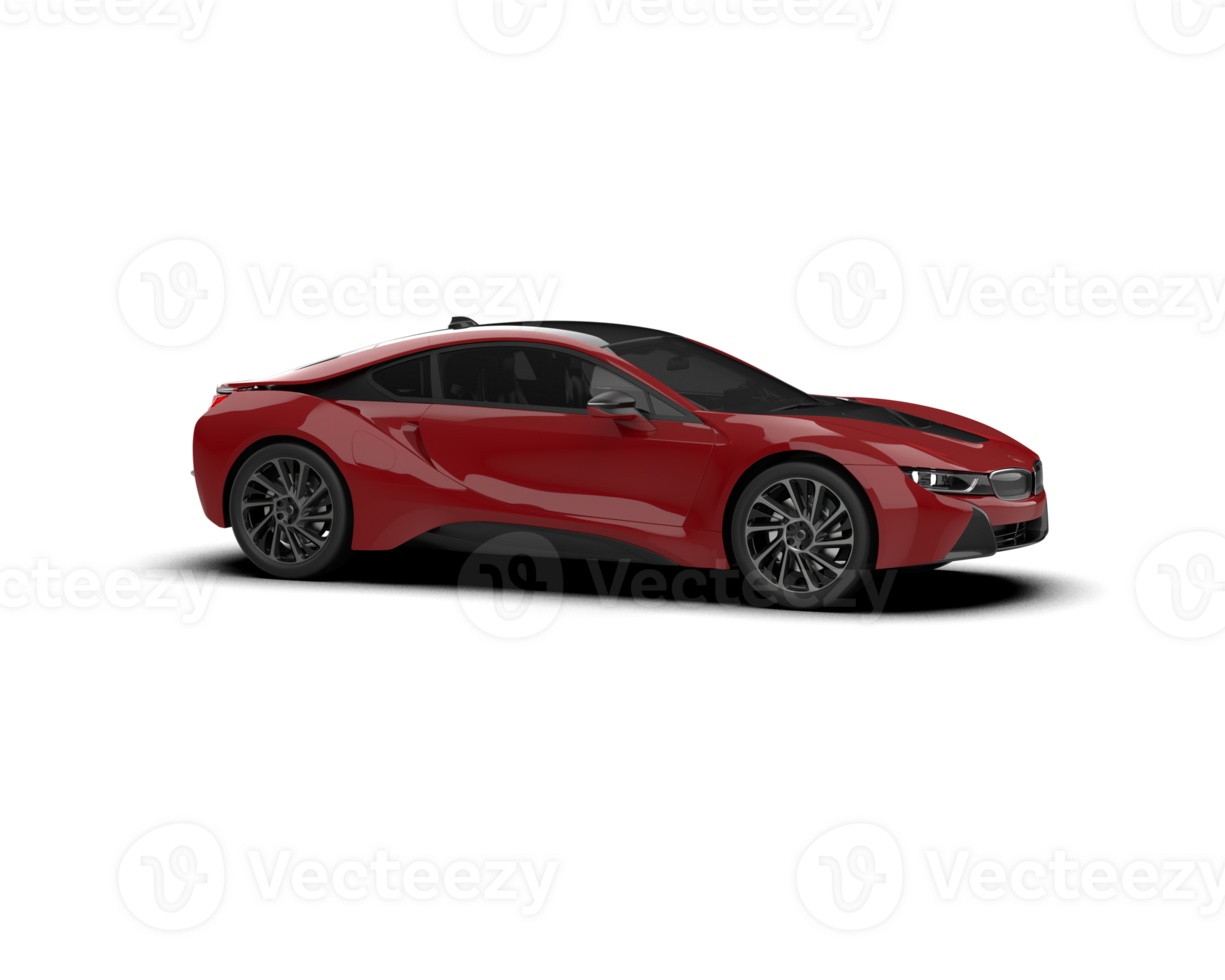 Realistic sport car isolated on background. 3d rendering - illustration png