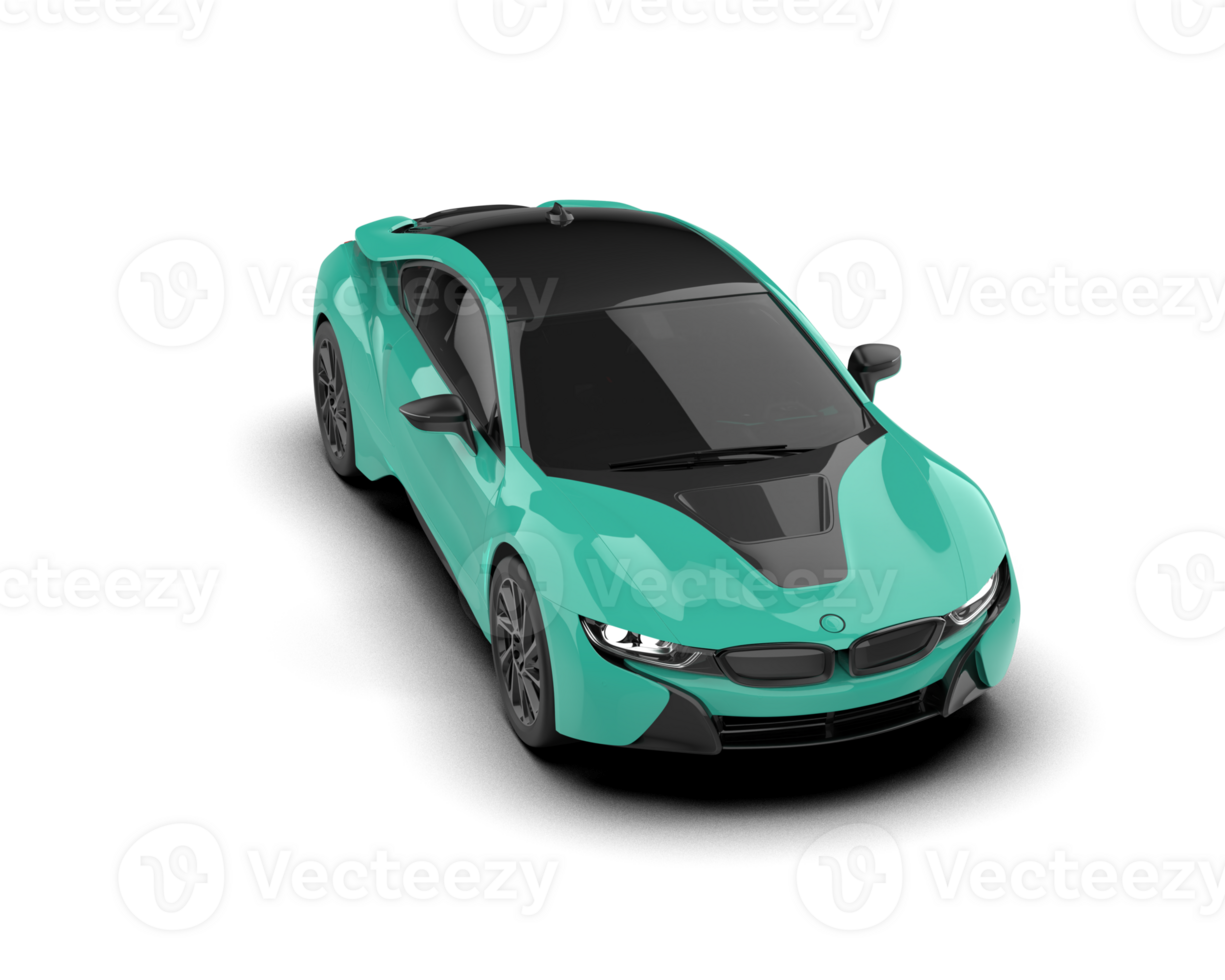 Realistic sport car isolated on background. 3d rendering - illustration png