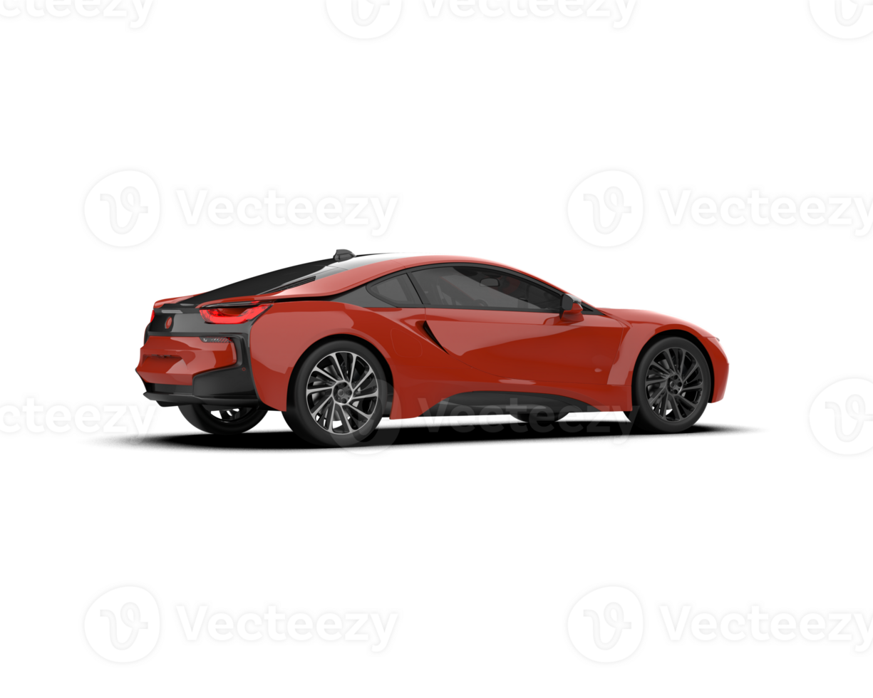 Realistic sport car isolated on background. 3d rendering - illustration png
