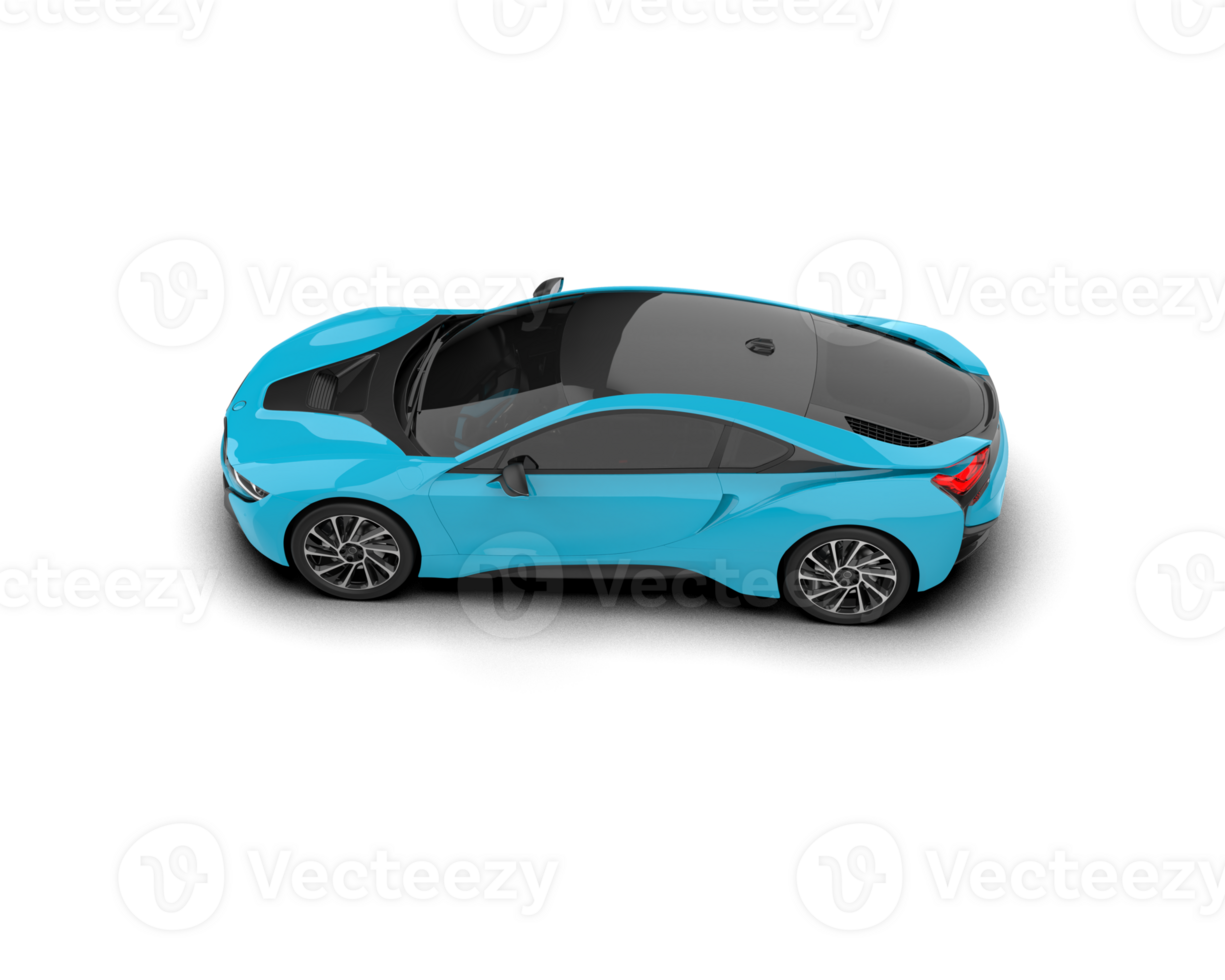 Realistic sport car isolated on background. 3d rendering - illustration png