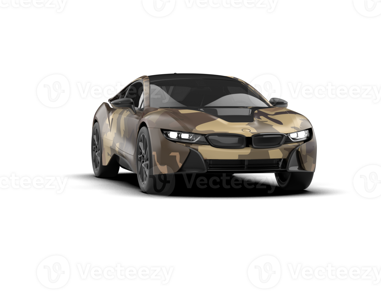 Realistic sport car isolated on background. 3d rendering - illustration png