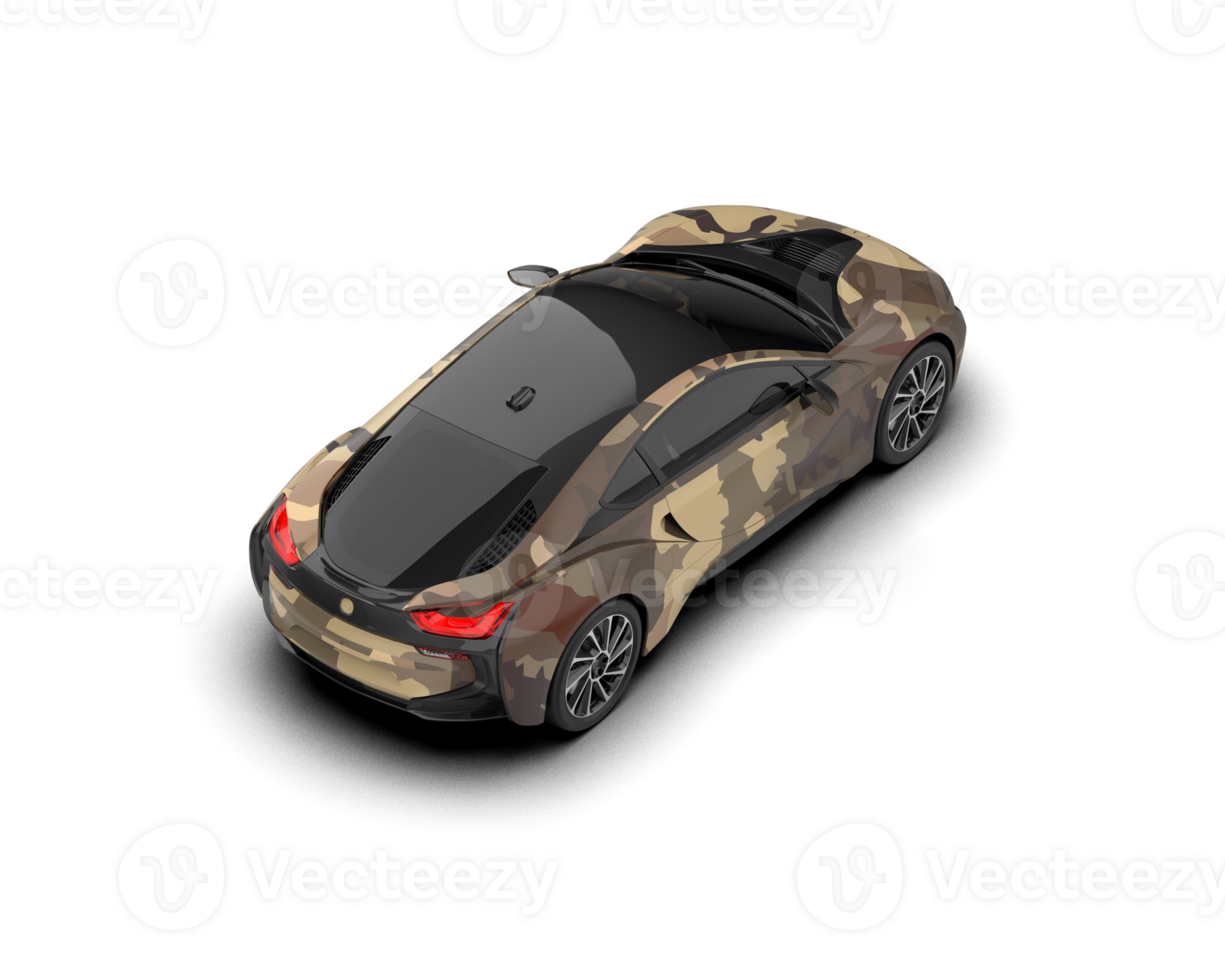 Realistic sport car isolated on background. 3d rendering - illustration png