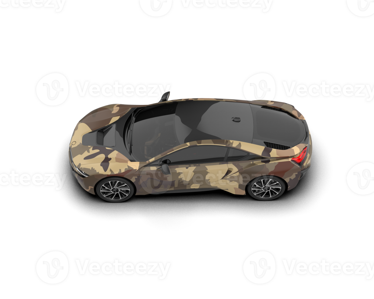 Realistic sport car isolated on background. 3d rendering - illustration png