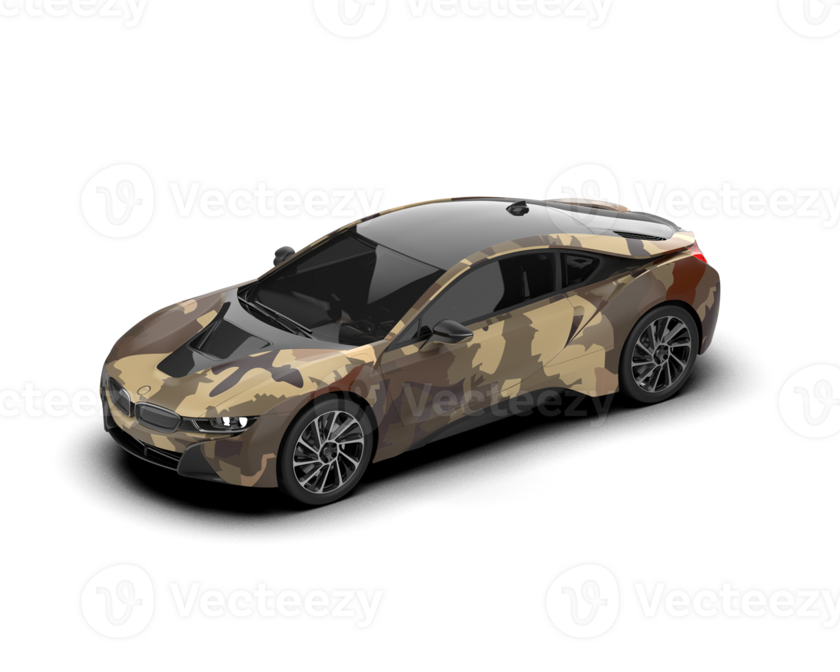 Realistic sport car isolated on background. 3d rendering - illustration png