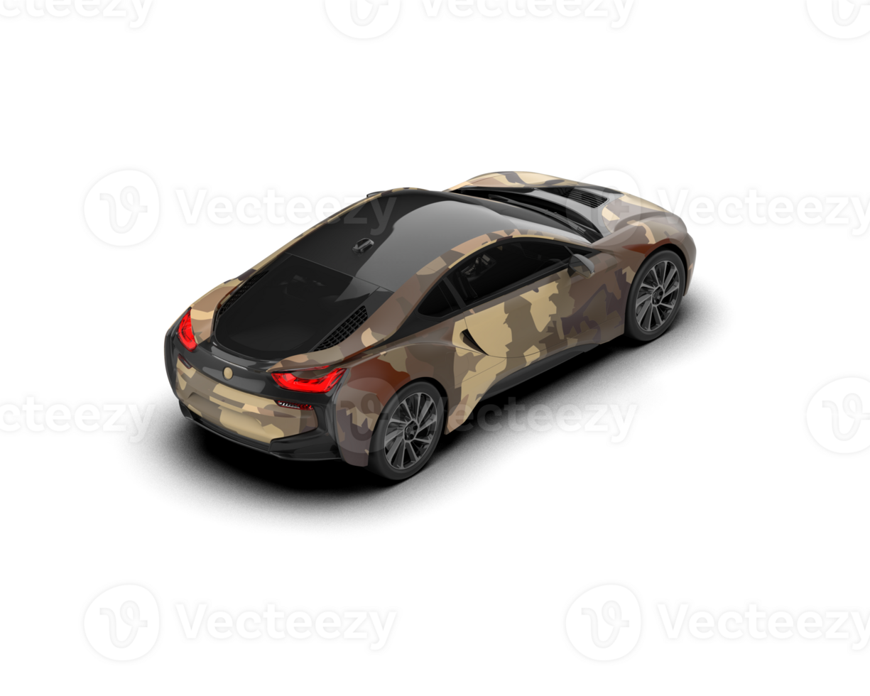 Realistic sport car isolated on background. 3d rendering - illustration png