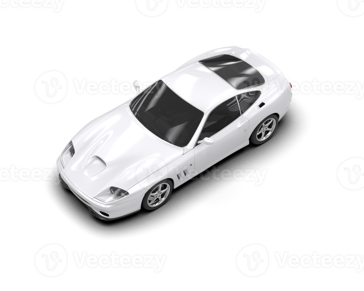 Realistic sport car isolated on background. 3d rendering - illustration png