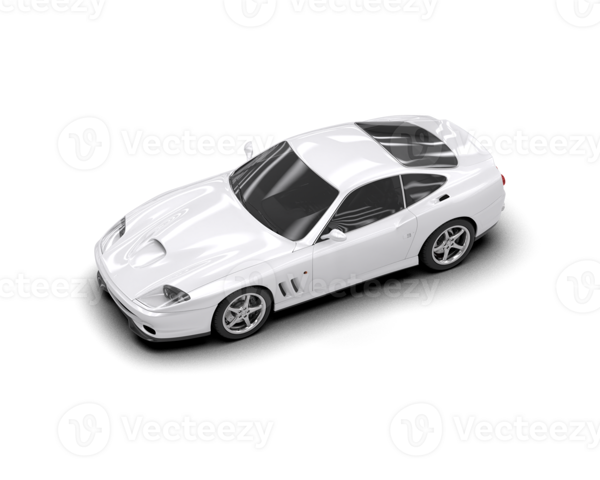 Realistic sport car isolated on background. 3d rendering - illustration png