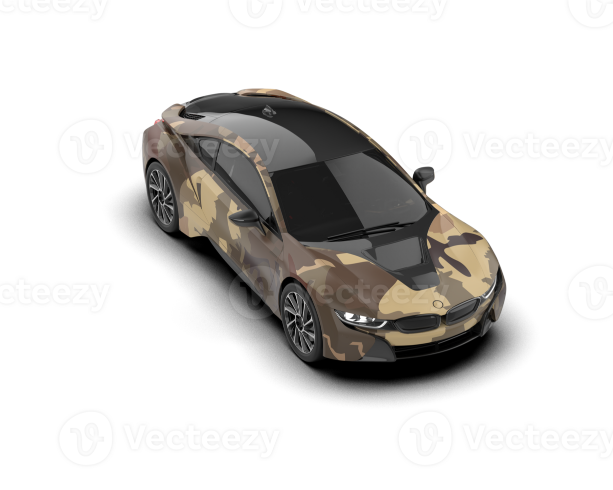 Realistic sport car isolated on background. 3d rendering - illustration png