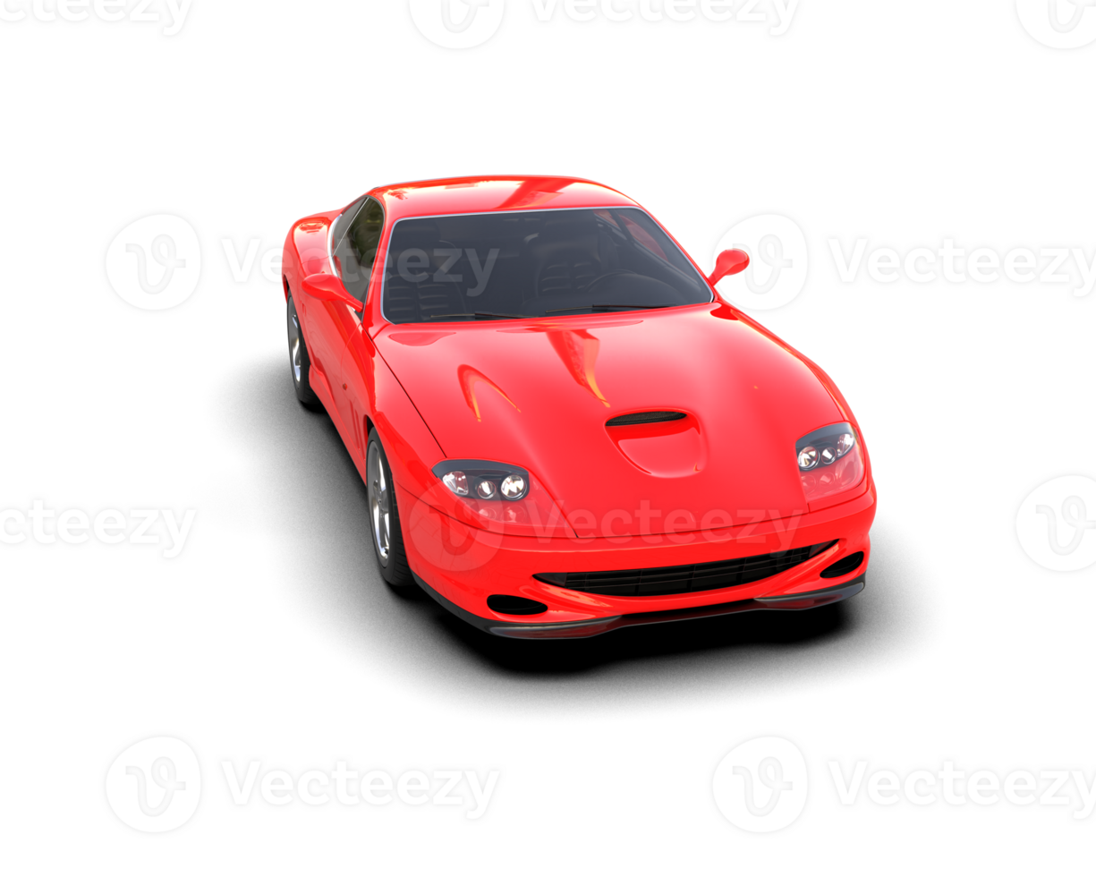 Realistic sport car isolated on background. 3d rendering - illustration png