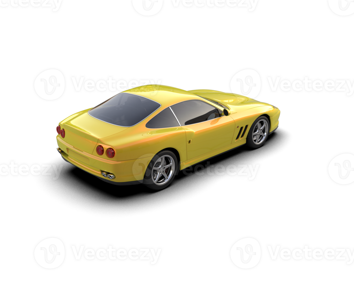 Realistic sport car isolated on background. 3d rendering - illustration png
