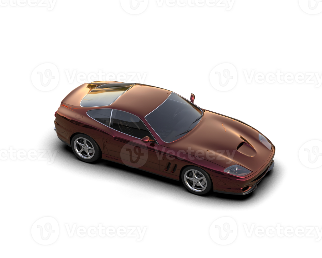 Realistic sport car isolated on background. 3d rendering - illustration png