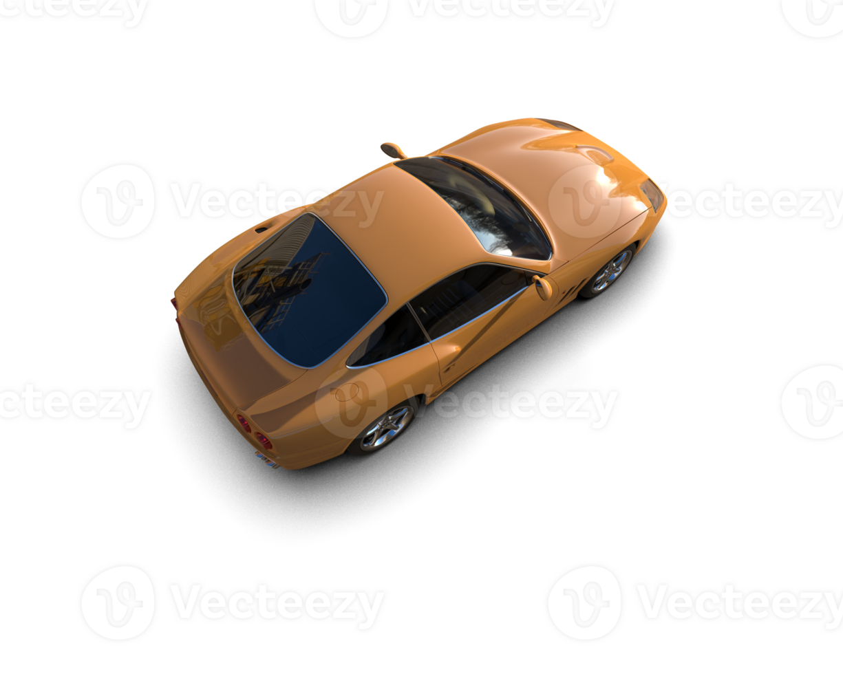 Realistic sport car isolated on background. 3d rendering - illustration png