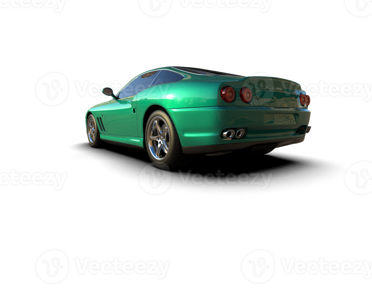 Realistic sport car isolated on background. 3d rendering - illustration png