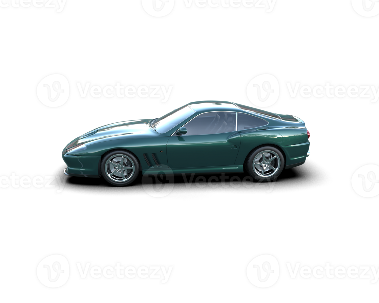 Realistic sport car isolated on background. 3d rendering - illustration png