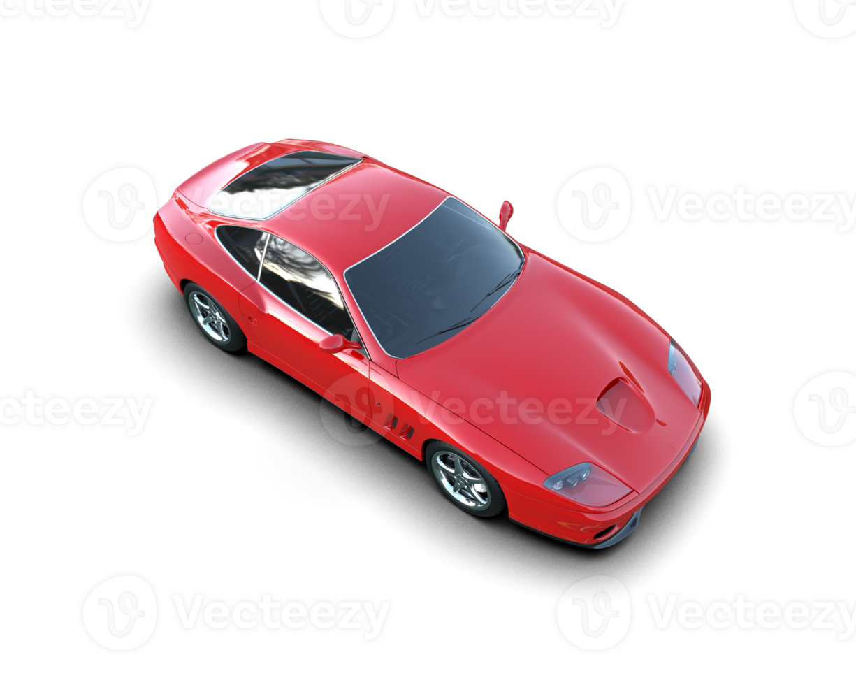 Realistic sport car isolated on background. 3d rendering - illustration png