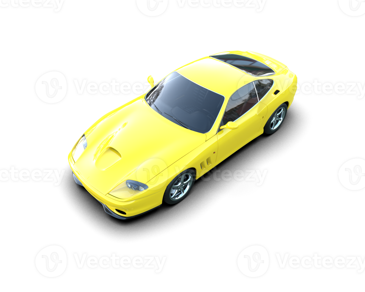 Realistic sport car isolated on background. 3d rendering - illustration png