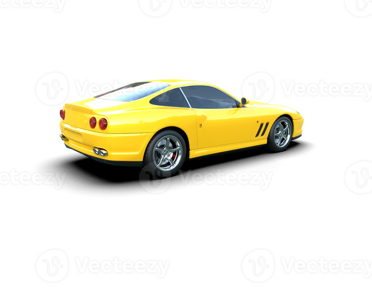 Realistic sport car isolated on background. 3d rendering - illustration png