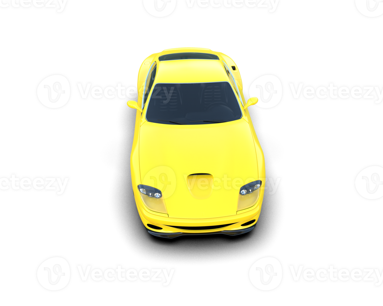 Realistic sport car isolated on background. 3d rendering - illustration png