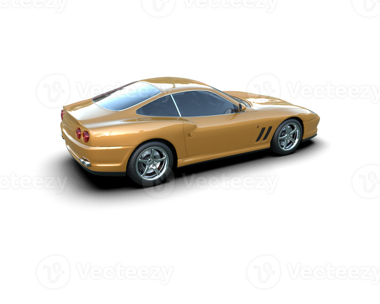 Realistic sport car isolated on background. 3d rendering - illustration png