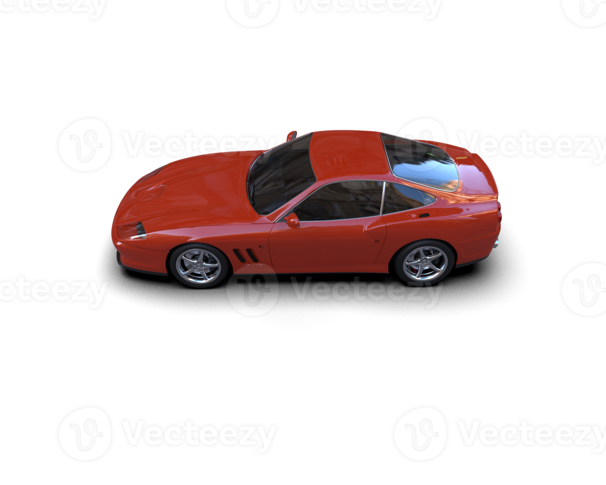 Realistic sport car isolated on background. 3d rendering - illustration png