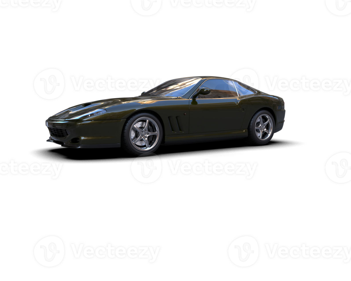 Realistic sport car isolated on background. 3d rendering - illustration png
