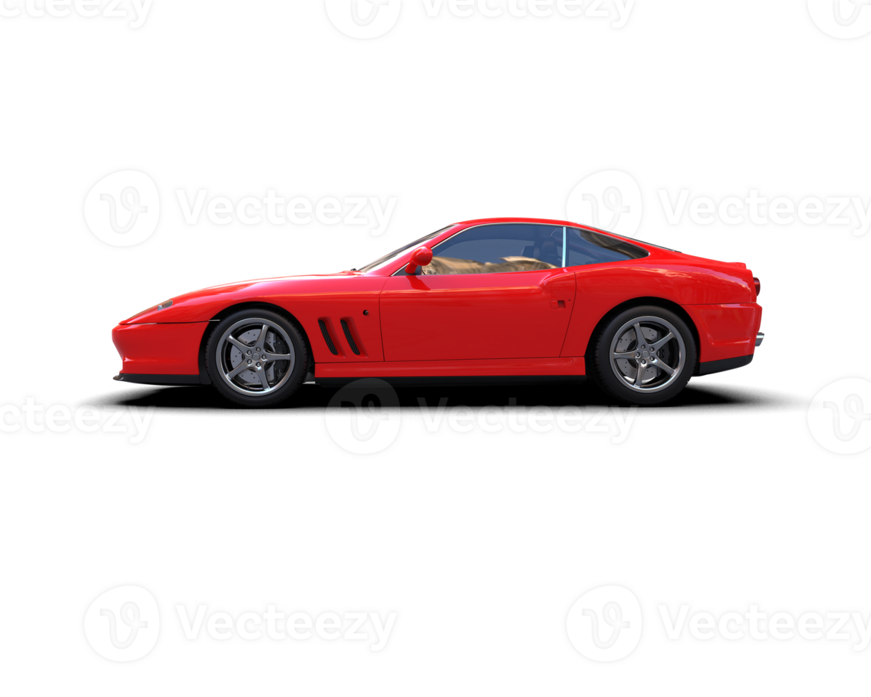 Realistic sport car isolated on background. 3d rendering - illustration png