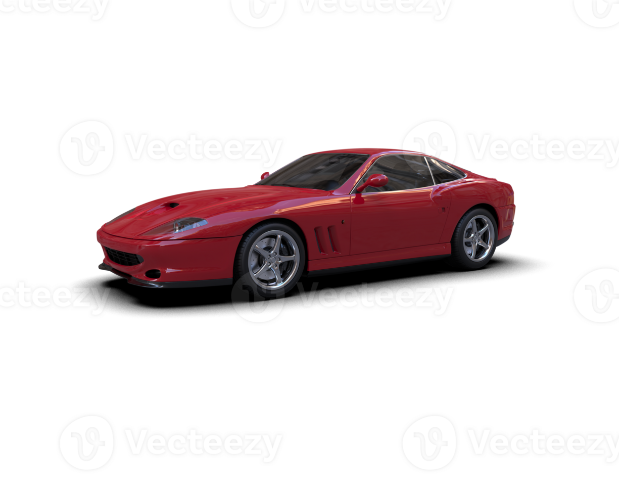 Realistic sport car isolated on background. 3d rendering - illustration png