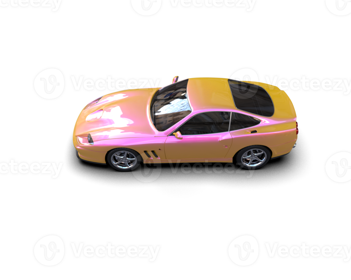Realistic sport car isolated on background. 3d rendering - illustration png