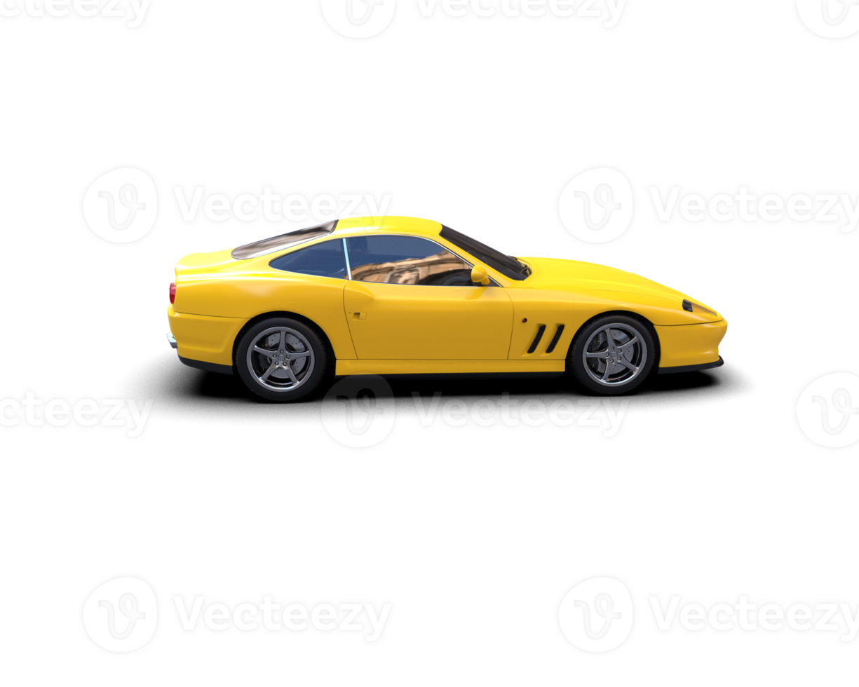 Realistic sport car isolated on background. 3d rendering - illustration png