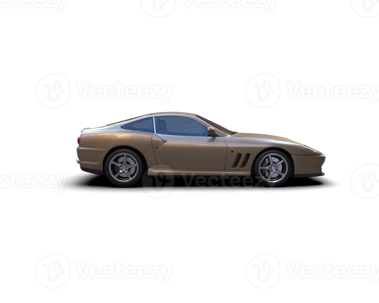Realistic sport car isolated on background. 3d rendering - illustration png
