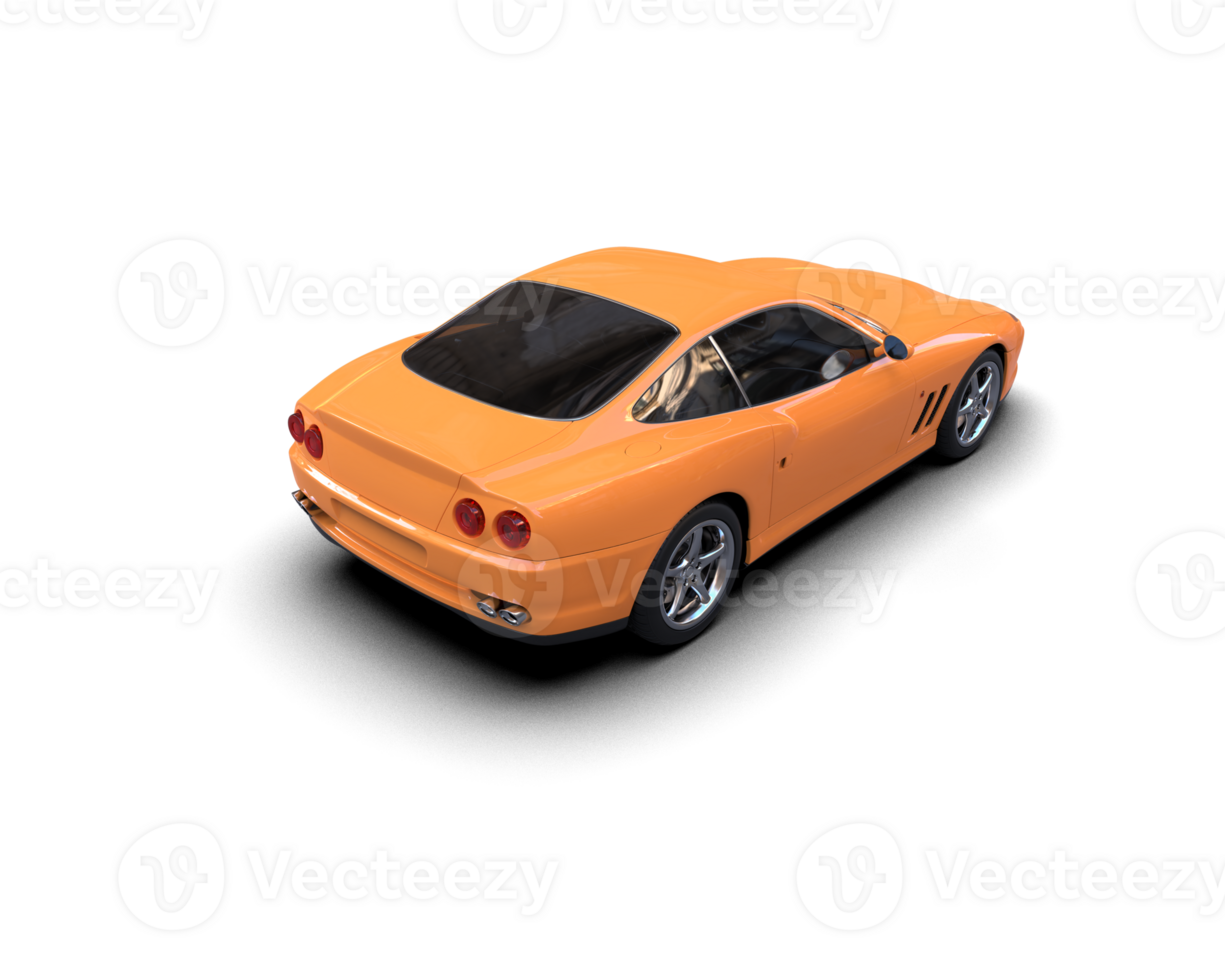 Realistic sport car isolated on background. 3d rendering - illustration png