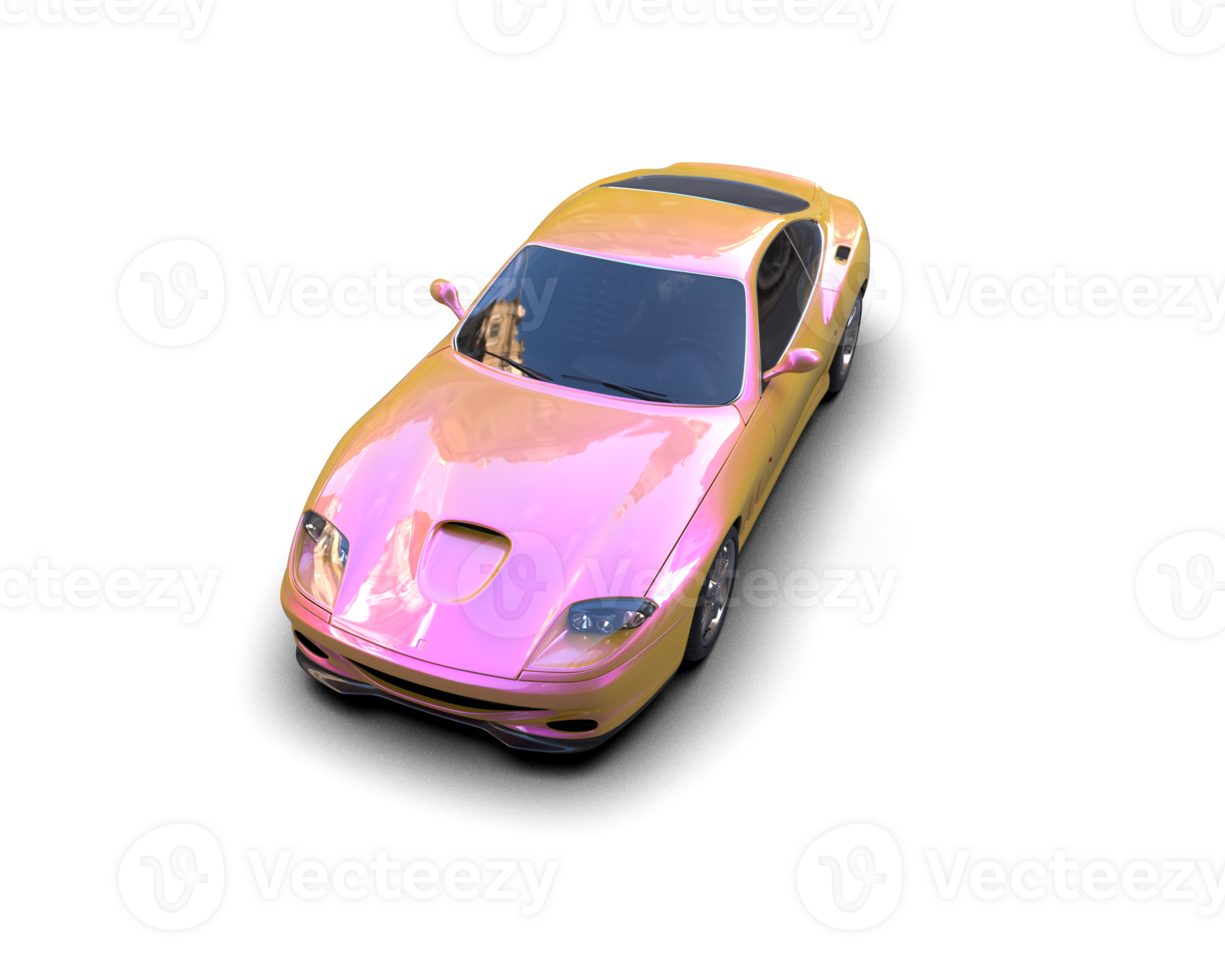 Realistic sport car isolated on background. 3d rendering - illustration png
