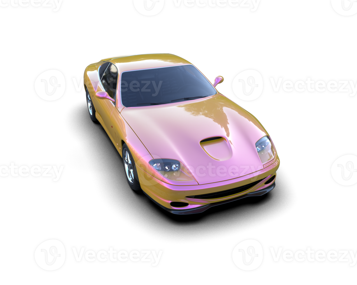 Realistic sport car isolated on background. 3d rendering - illustration png
