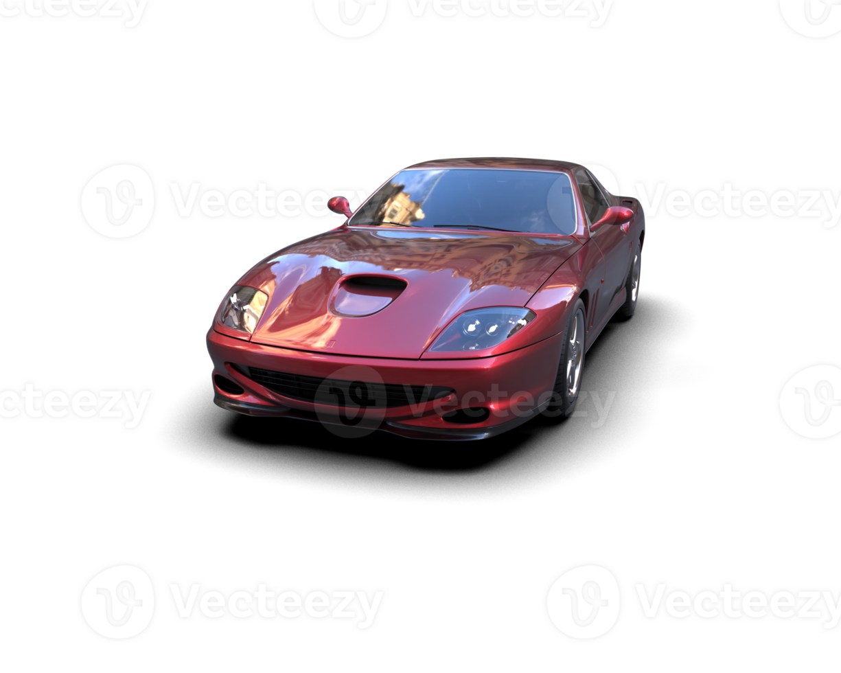 Realistic sport car isolated on background. 3d rendering - illustration png