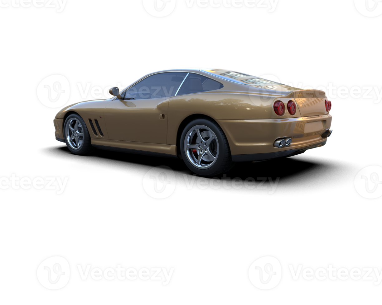 Realistic sport car isolated on background. 3d rendering - illustration png